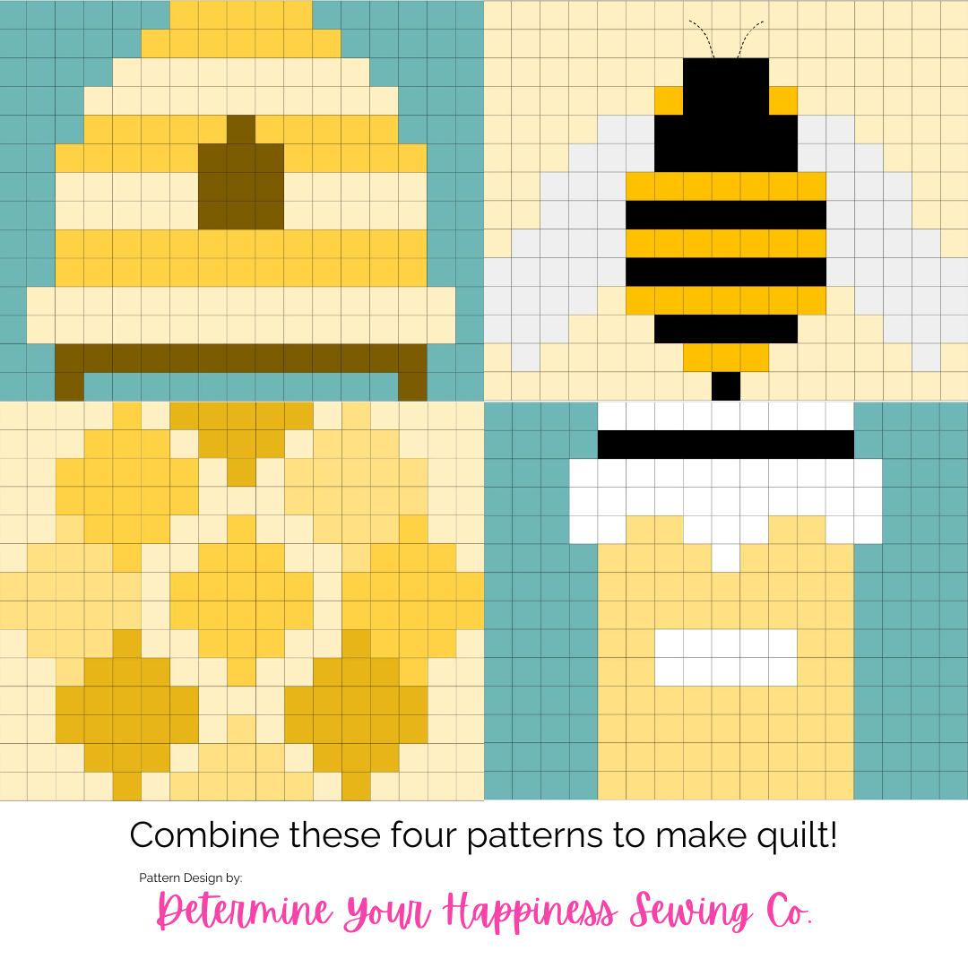 Beehive PDF Pattern, Printable Pattern, Instant Download Pattern, grid ...