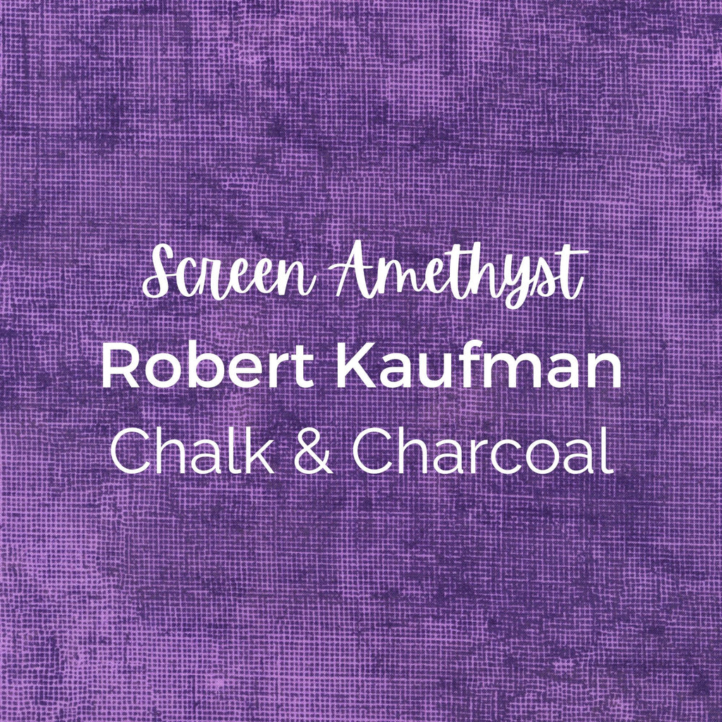 SCREEN AMETHYST/Robert Kaufman/Chalk and Charcoal - Quilting Fabric by the Yard
