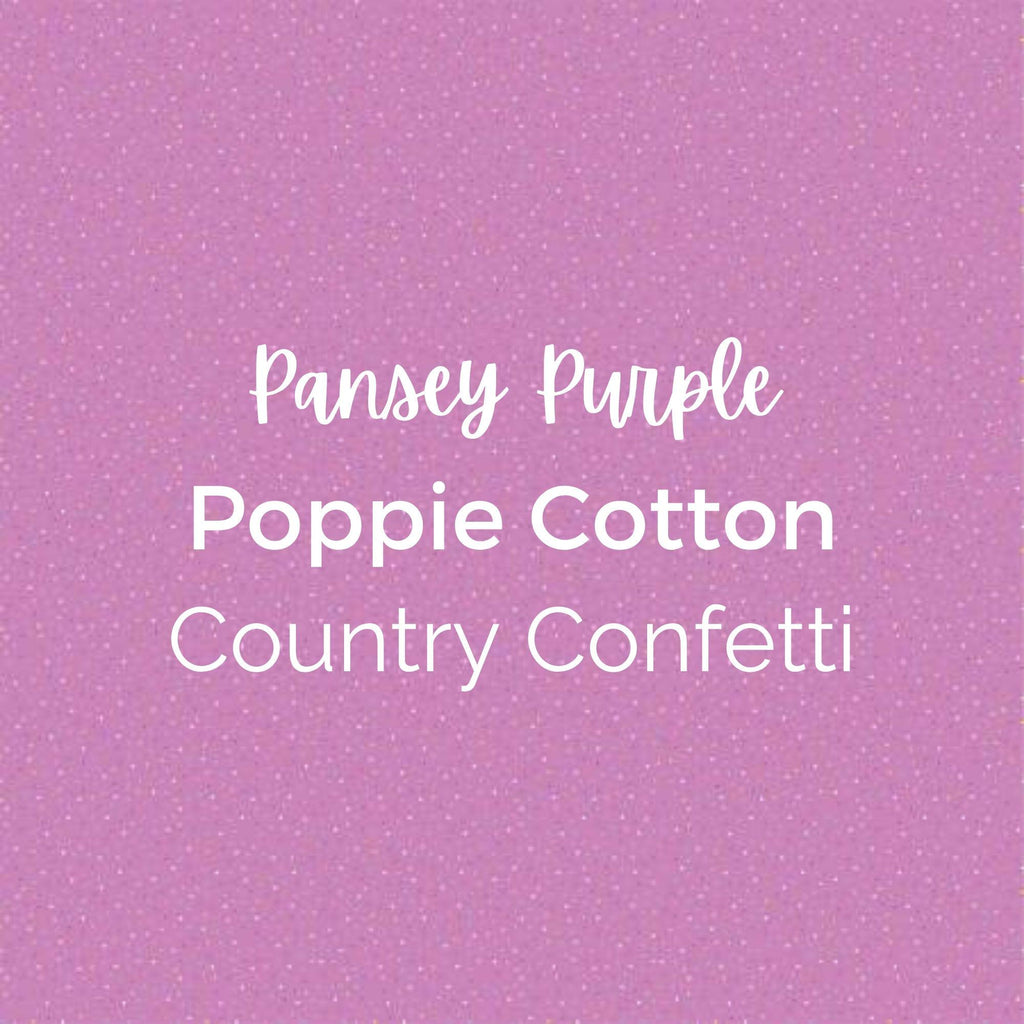 PANSEY PURPLE/Poppie Cotton/Country Confetti -Quilting Fabric by the Yard