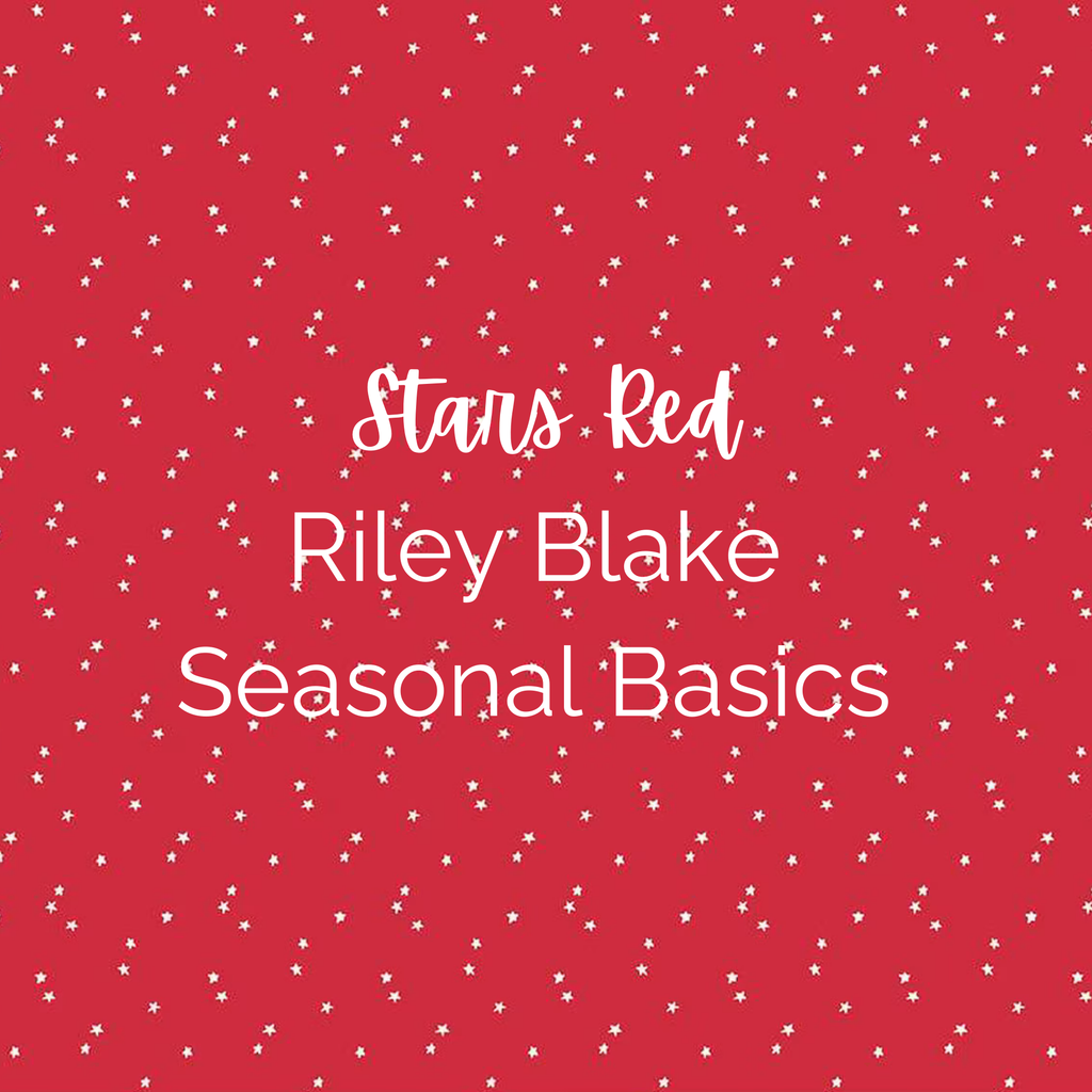Seasonal Basics/Stars (Red)/Riley Blake Basics QUILTING FABRIC - Quilting Fabric by the Yard