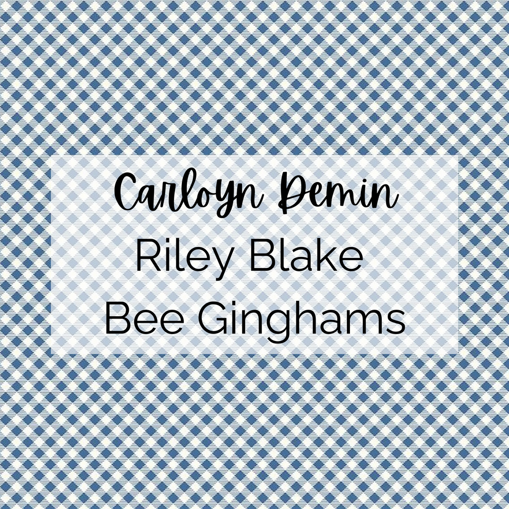Bee Ginghams/Carolyn Plaid Print (Denim Blue and White)/ Fabric - Riley Blake Cotton, Quilting Fabric by the Yard