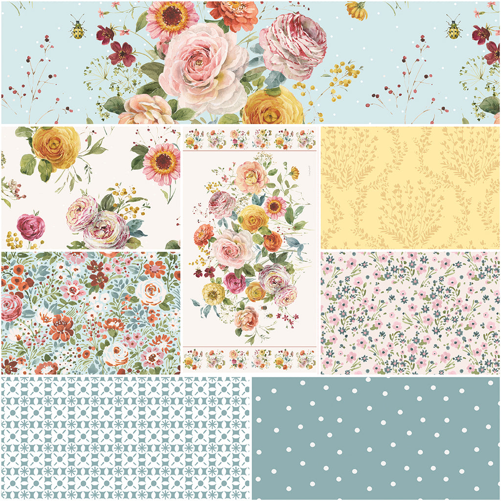 Sketchbook 1 Yard Bundle Blue - Riley Blake by Lisa Audit - 8 Pieces - 100% Cotton