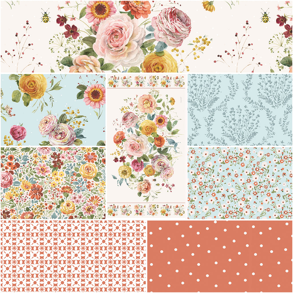 Sketchbook 1 Yard Bundle Cream - Riley Blake by Lisa Audit - 8 Pieces - 100% Cotton