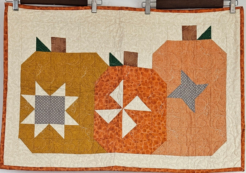 Patchwork Pumpkin Trio Table Runner
