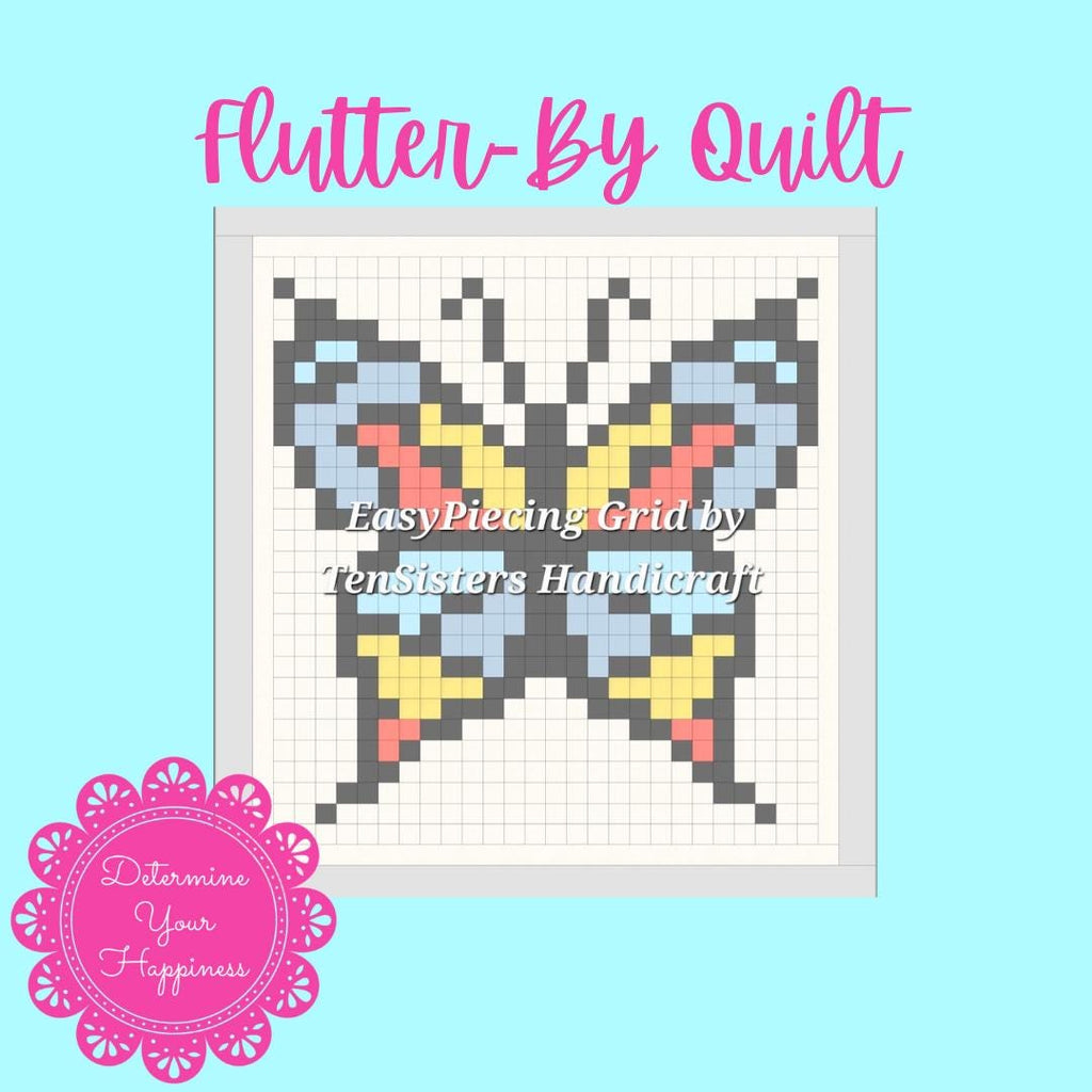 Flutter-By Quilt Pattern - Beginner Friendly, Easy Foundation Piecing, Includes EasyPiecing Grid