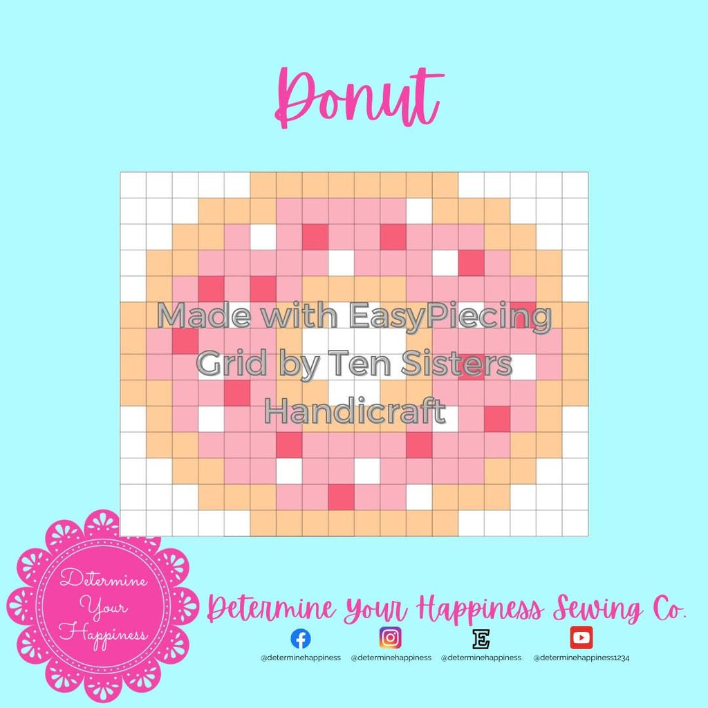 Donut Quilt Pattern - Beginner Friendly, Easy Foundation Piecing, Includes EasyPiecing Grid