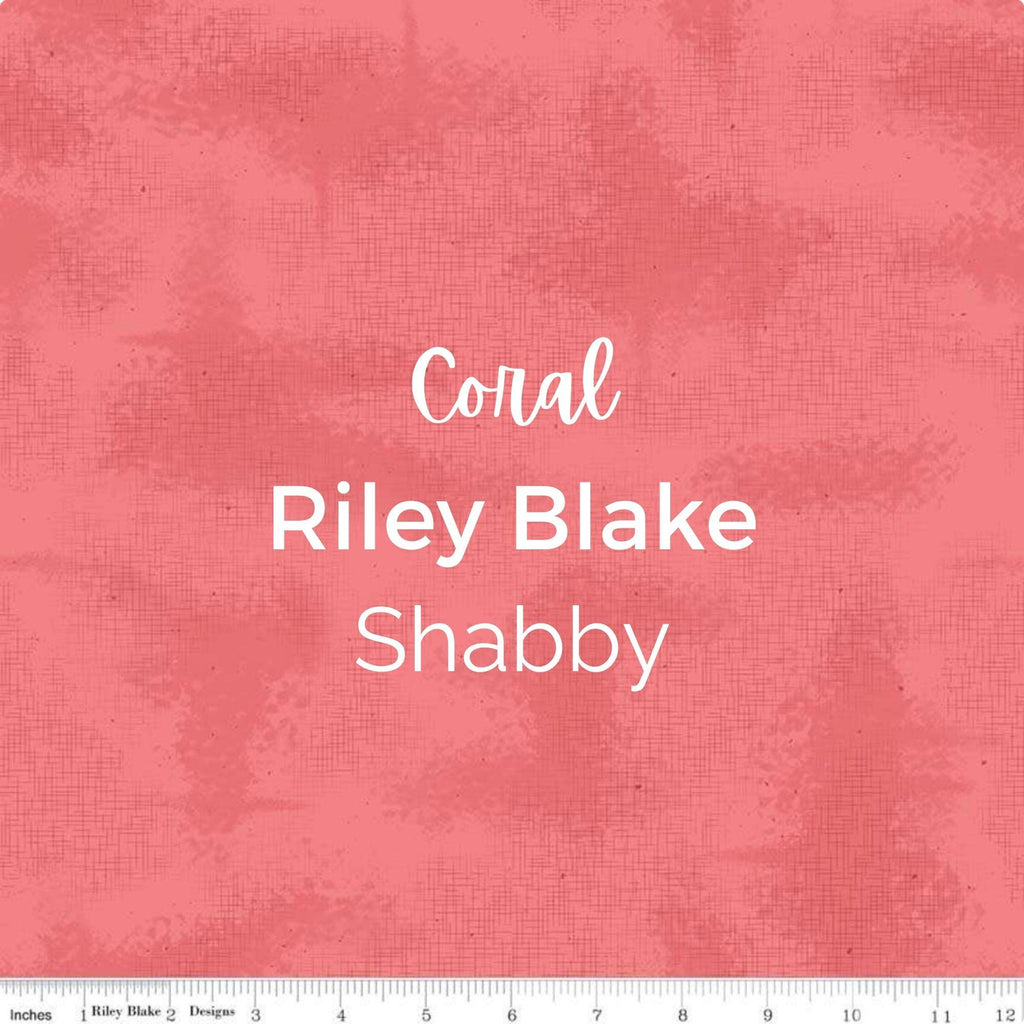 Shabby/Coral/Fabric - Riley Blake Cotton, Quilting Fabric by the Yard