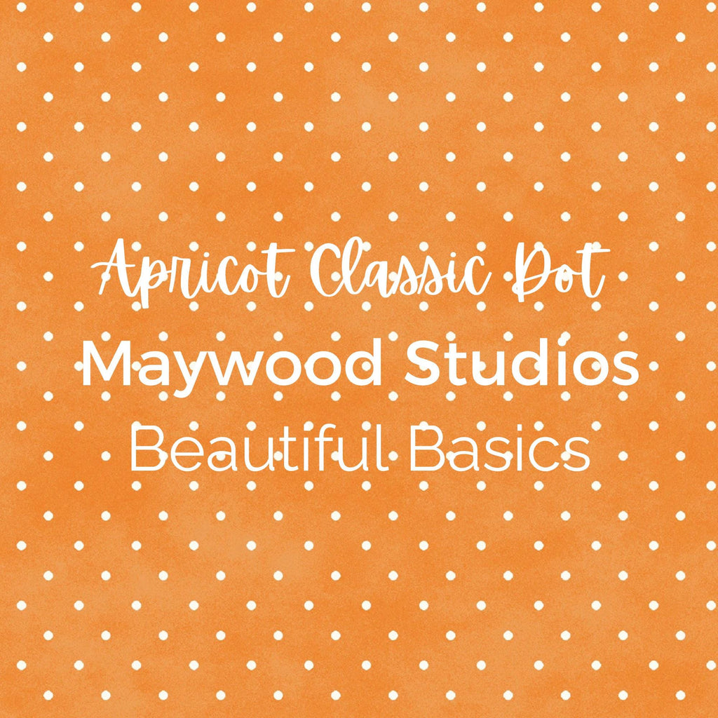 APRICOT CLASSIC DOT/Maywood Studios/Beautiful Basics - Quilting Fabric by the Yard