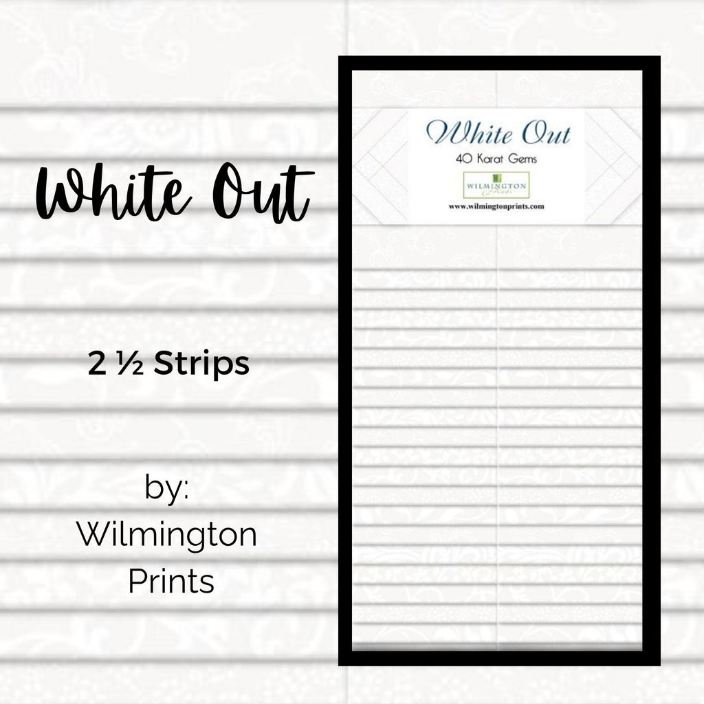 WHITE OUT by Wilmington Prints 40-piece pack of 2.5-inch-wide strips