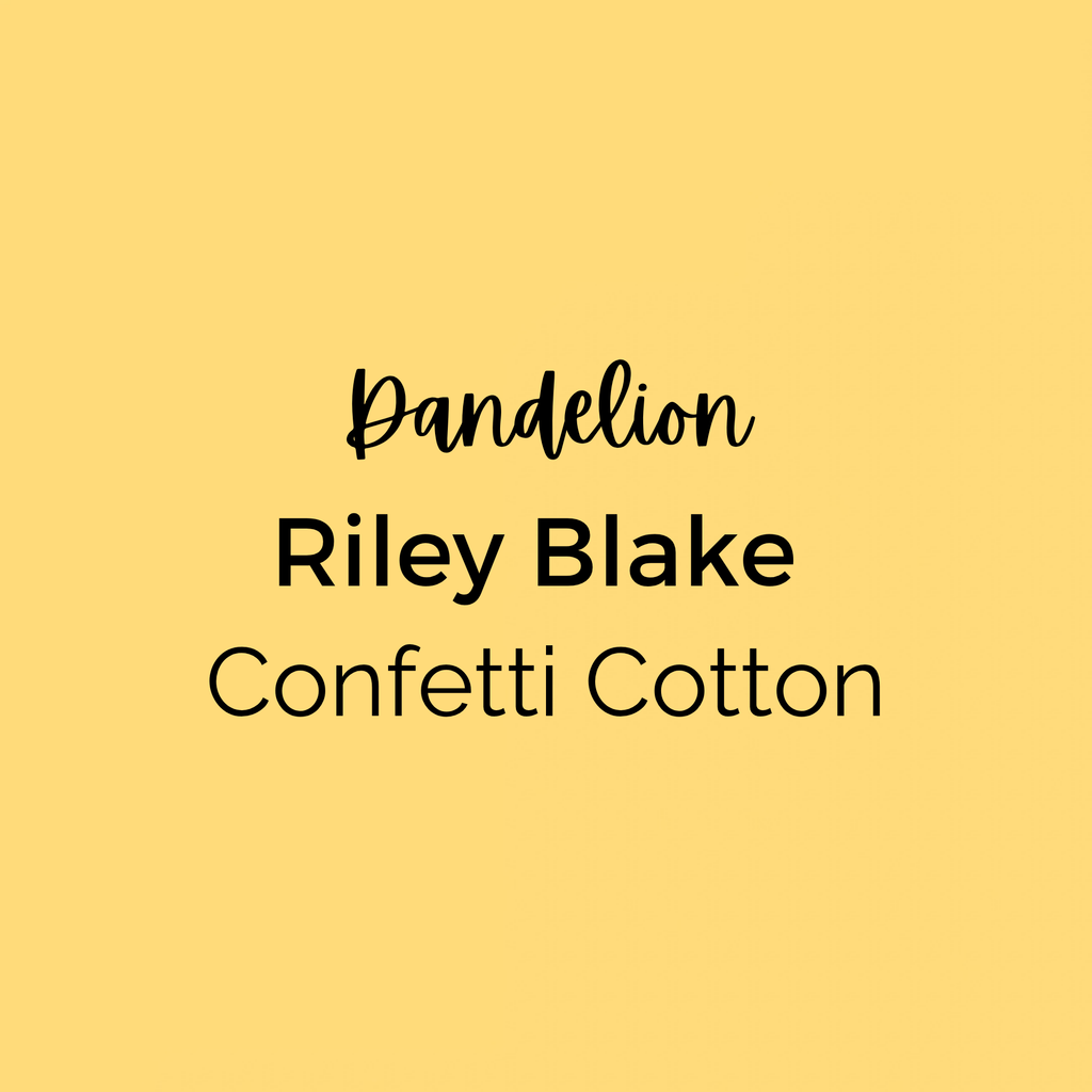 Confetti Cotton Solids Dandelion Quilting Fabric - Riley Blake - 100% Cotton by the Yard