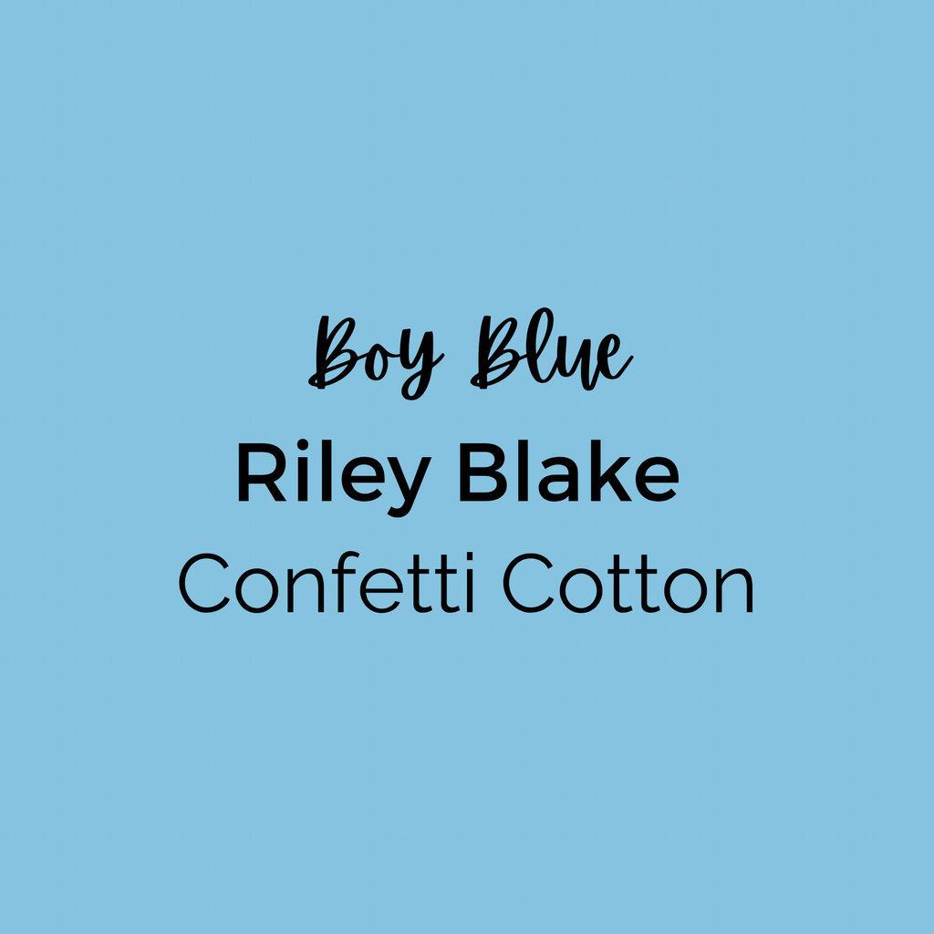 Confetti Cotton Solids Boy Blue Quilting Fabric - Riley Blake - 100% Cotton by the Yard