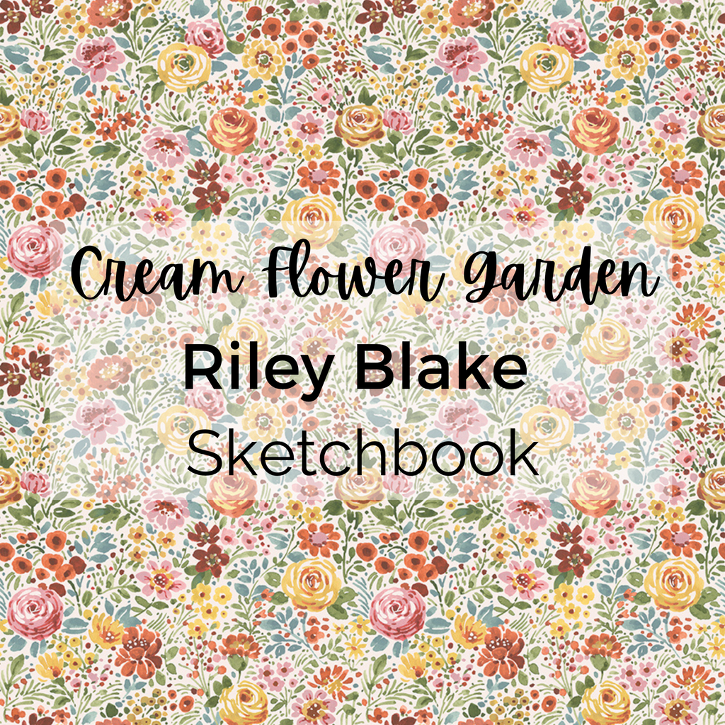 Flower Garden Cream Sketchbook Quilting Fabric - Riley Blake - 100% Cotton by the Yard