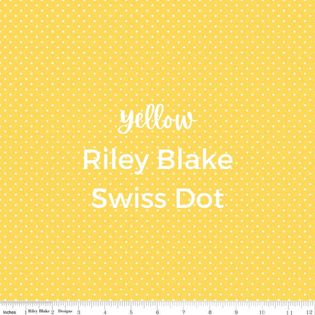 Swiss Dots/Yellow/Fabric - Riley Blake Cotton, Quilting Fabric by the Yard