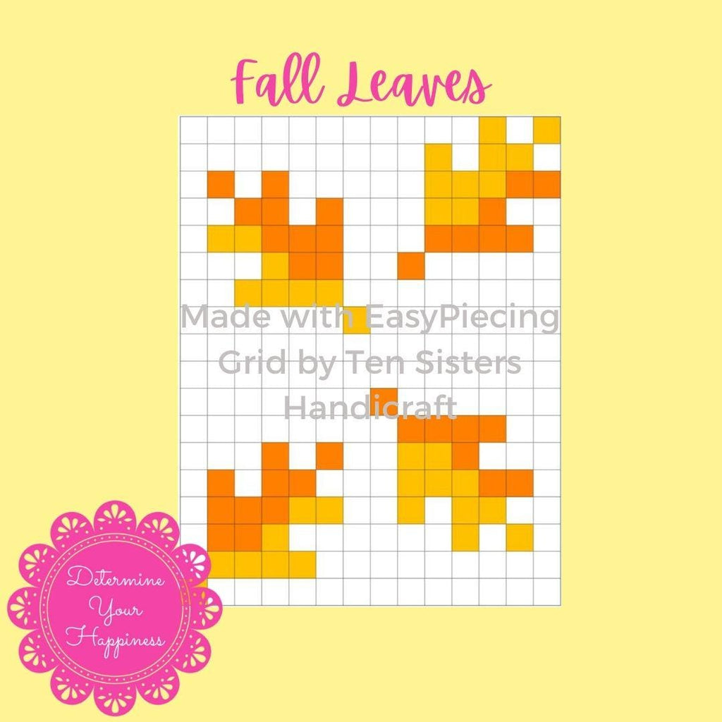 Fall Leaves Quilt Pattern - Beginner Friendly, Easy Foundation Piecing, Includes EasyPiecing Grid