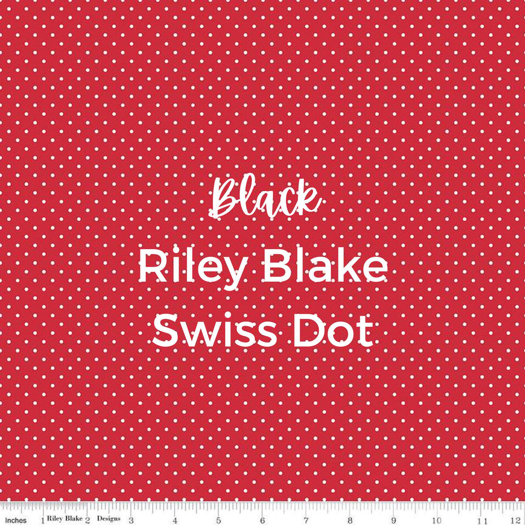 Swiss Dots/Red/Fabric - Riley Blake Cotton, Quilting Fabric by the Yard