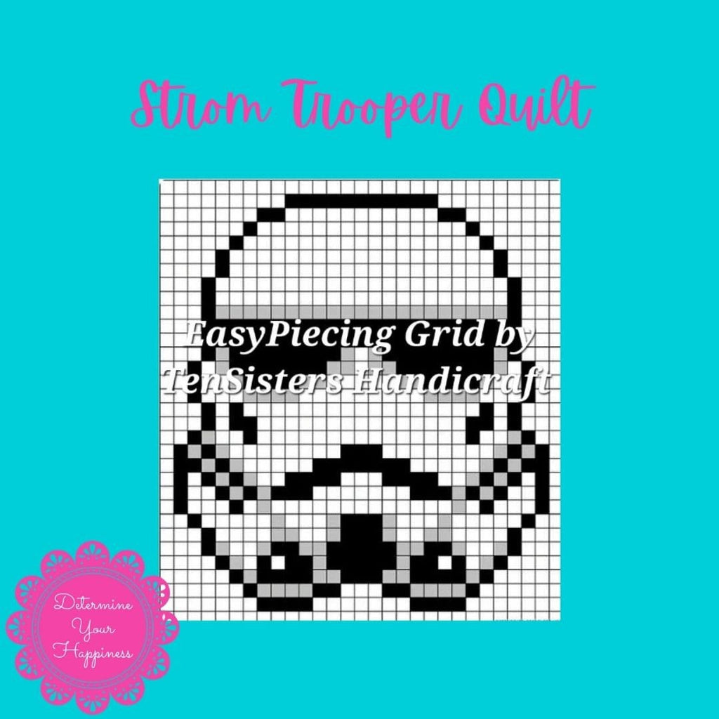 Strom Trooper Quilt Pattern - Beginner Friendly, Easy Foundation Piecing, Includes EasyPiecing Grid