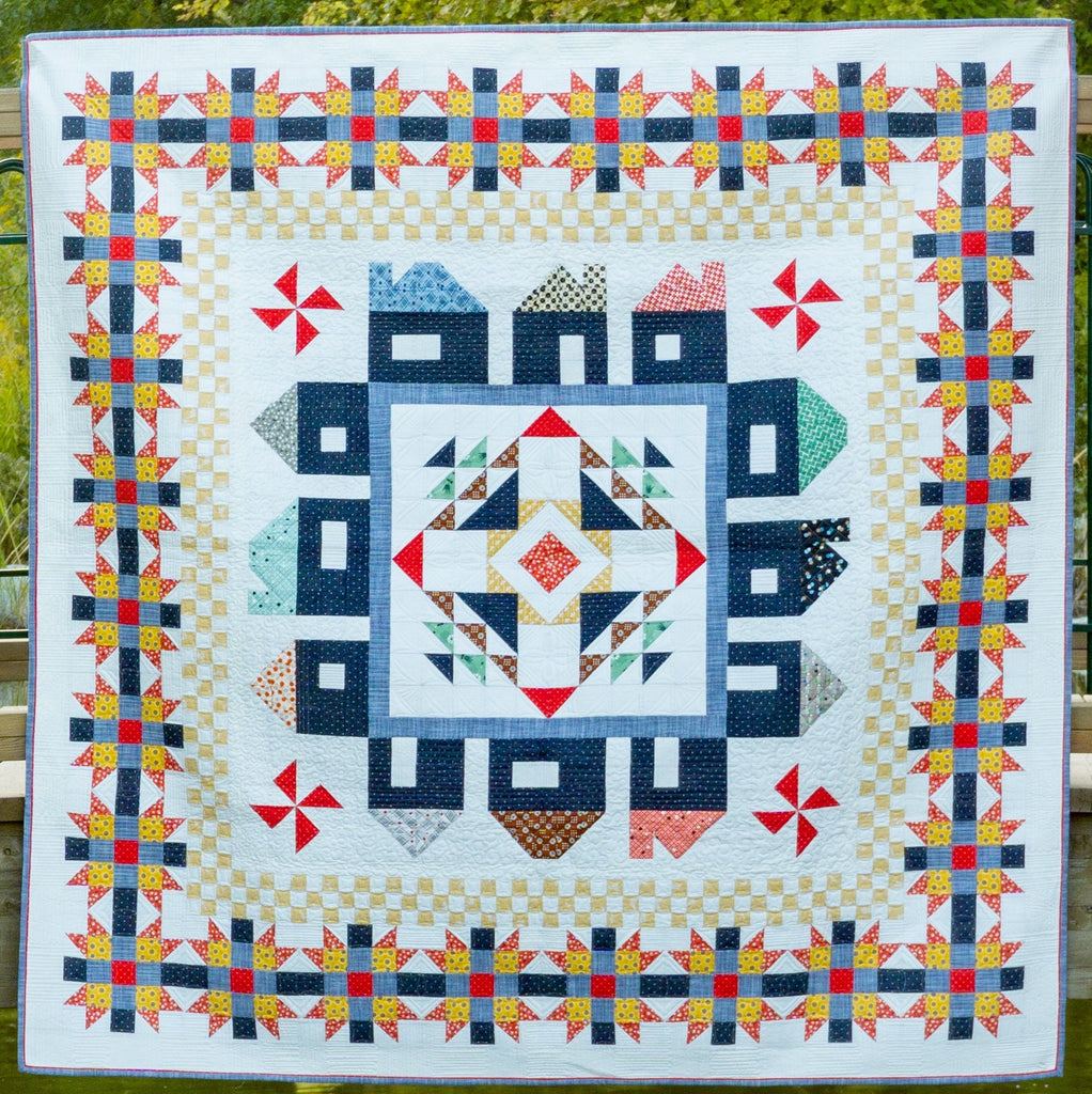 Around the Block Quilt Pattern Book - Beginner Friendly, Easy Foundation Piecing, Includes EasyPiecing Grid