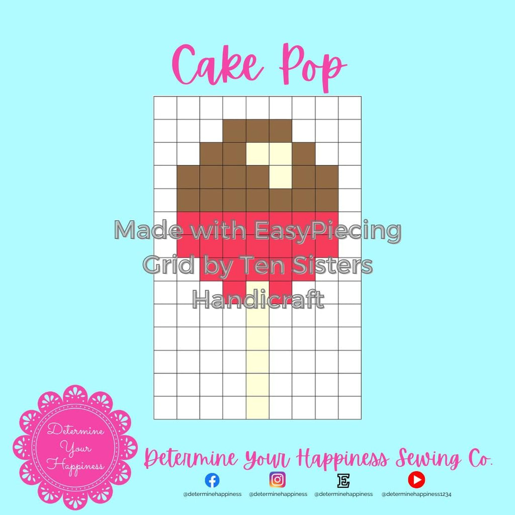 Cake Pop Quilt Pattern - Beginner Friendly, Easy Foundation Piecing, Includes EasyPiecing Grid