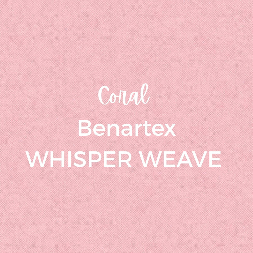 Coral Benartex/WHISPER WEAVE Fabric Collection by Nancy Halvorsen. - Quilting Fabric by the Yard
