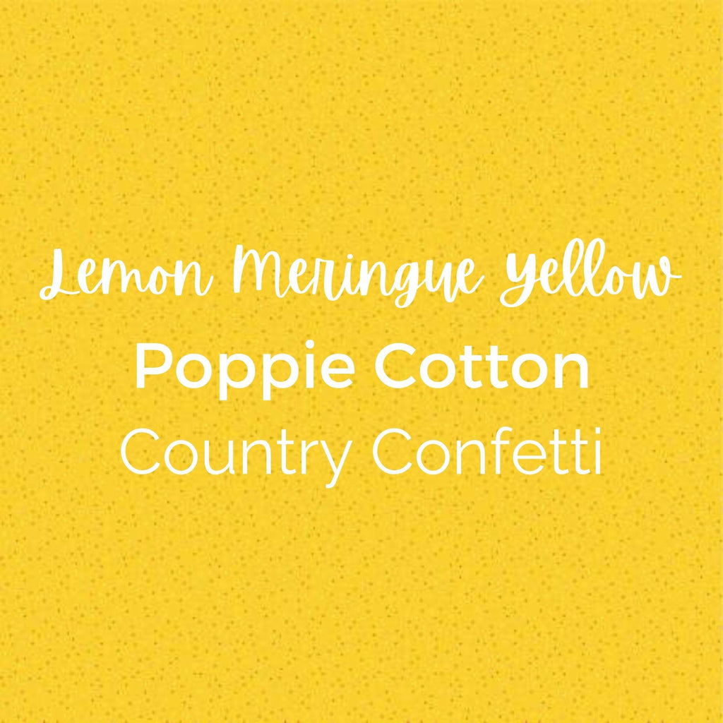 LEMON MERINGUE YELLOW/Poppie Cotton/Country Confetti -Quilting Fabric by the Yard