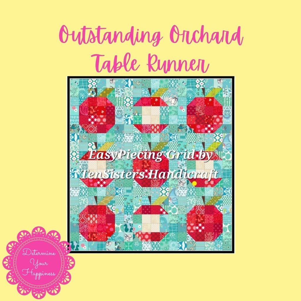 FREE Outstanding Orchard 3 panel Pattern with purchase EasyPiecing Grid Ten Sisters Handicraft Printed foundation Grid Quilting Sewing Grid