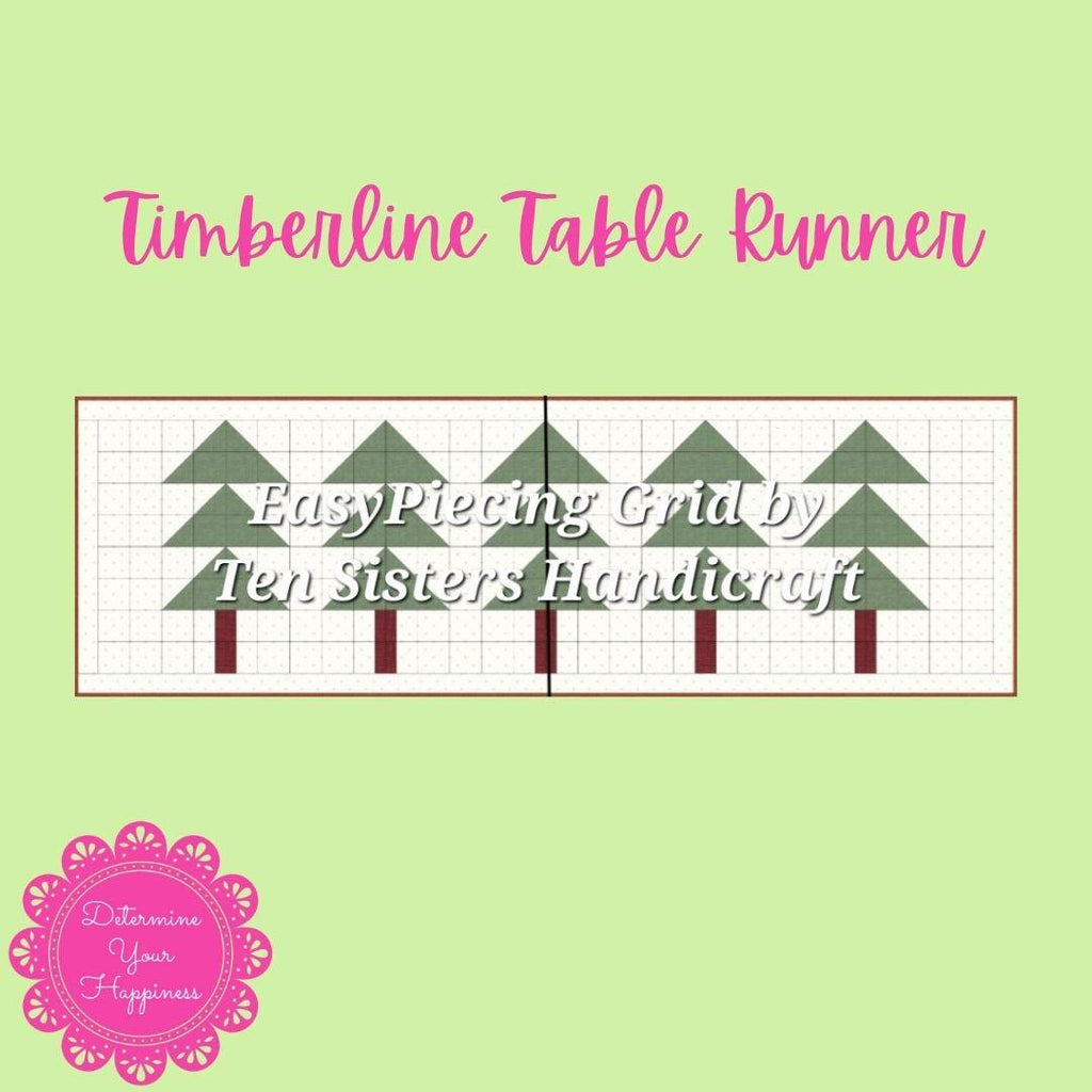 FREE Timberline Pattern with purchase 2 panels of EasyPiecing Grid from Ten Sisters Handicraft. Printed foundation, Grid Quilting, Sewing Grid.