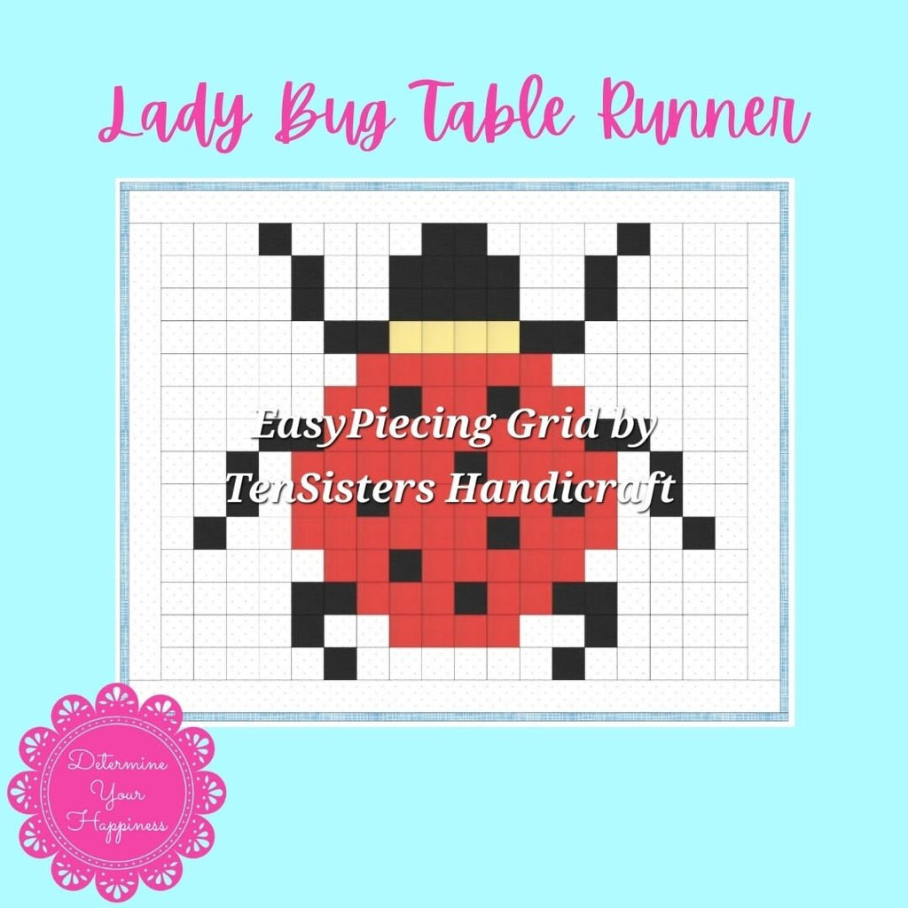 Little Ladybug Quilt Pattern - Beginner Friendly, Easy Foundation Piecing, Includes EasyPiecing Grid
