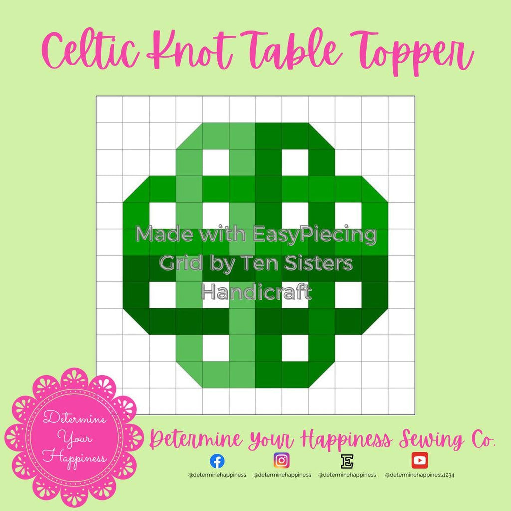 Celtic Knot Quilt Pattern - Beginner Friendly, Easy Foundation Piecing, Includes EasyPiecing Grid