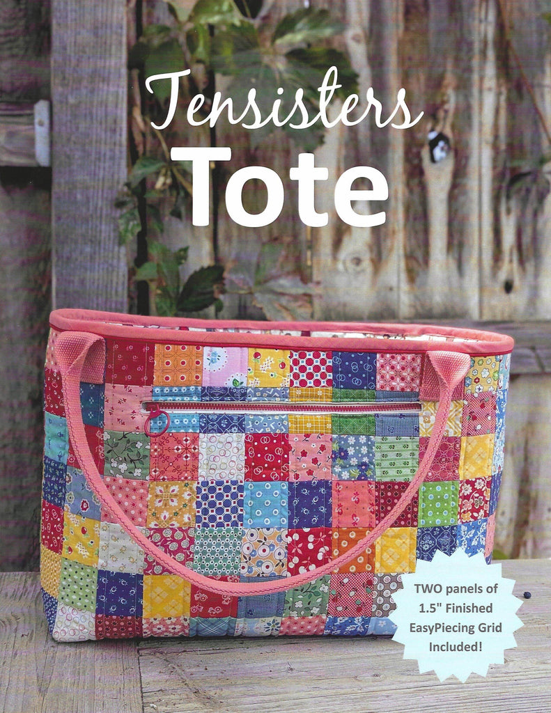 Tensisters Tote Booklet by Carmen Geddes. Grid Quilt Patterns, EasyPiecing Grid Patterns