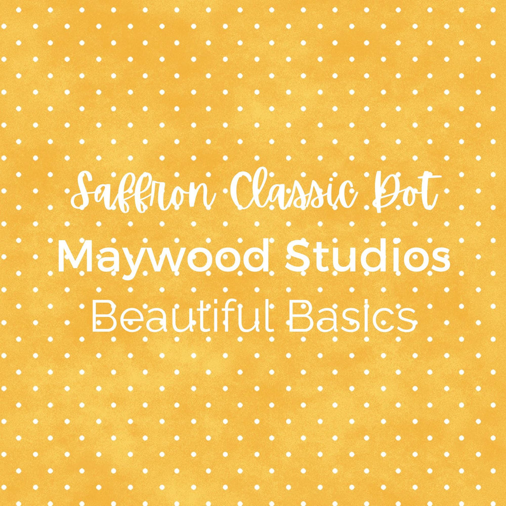 SAFFRON CLASSIC DOT/Maywood Studios/Beautiful Basics - Quilting Fabric by the Yard