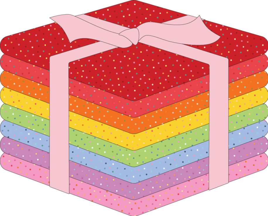 Country Confetti Fat Quarter 8 piece Bundle by Poppie Cotton