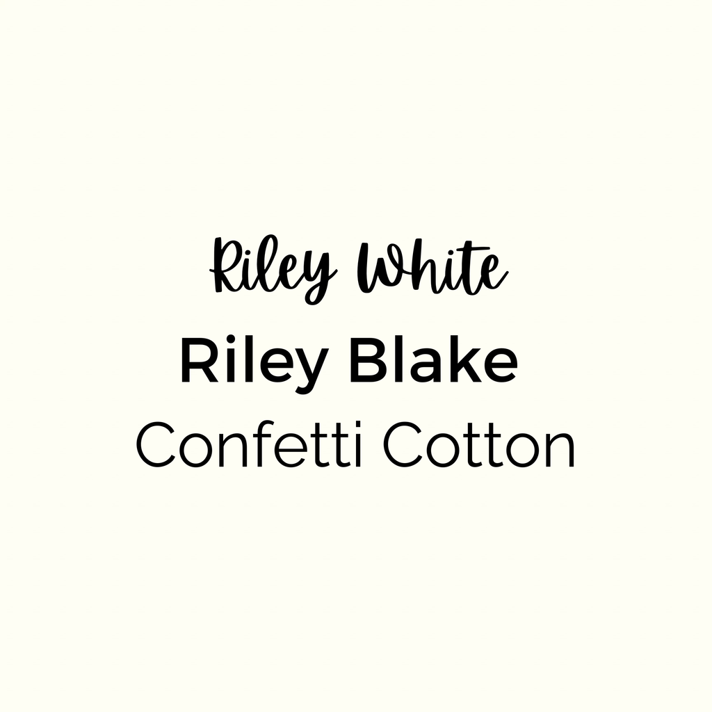Confetti Cotton Solids Riley White Quilting Fabric - Riley Blake - 100% Cotton by the Yard
