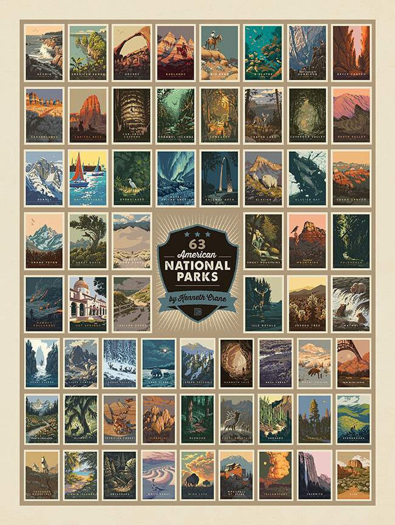 National Parks 63 American National Parks Panel For Riley Blake Designs.