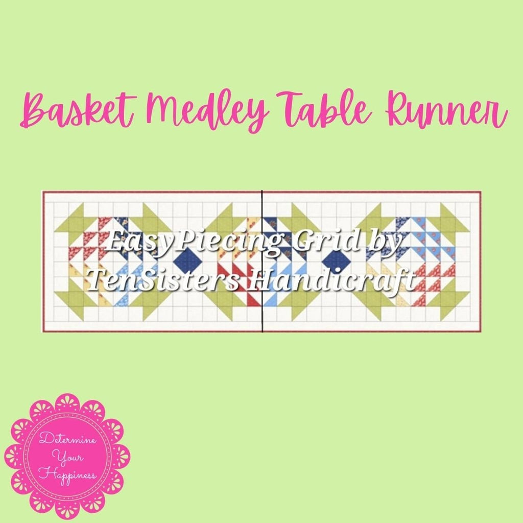 Basket Medley Quilt Pattern - Beginner Friendly, Easy Foundation Piecing, Includes EasyPiecing Grid