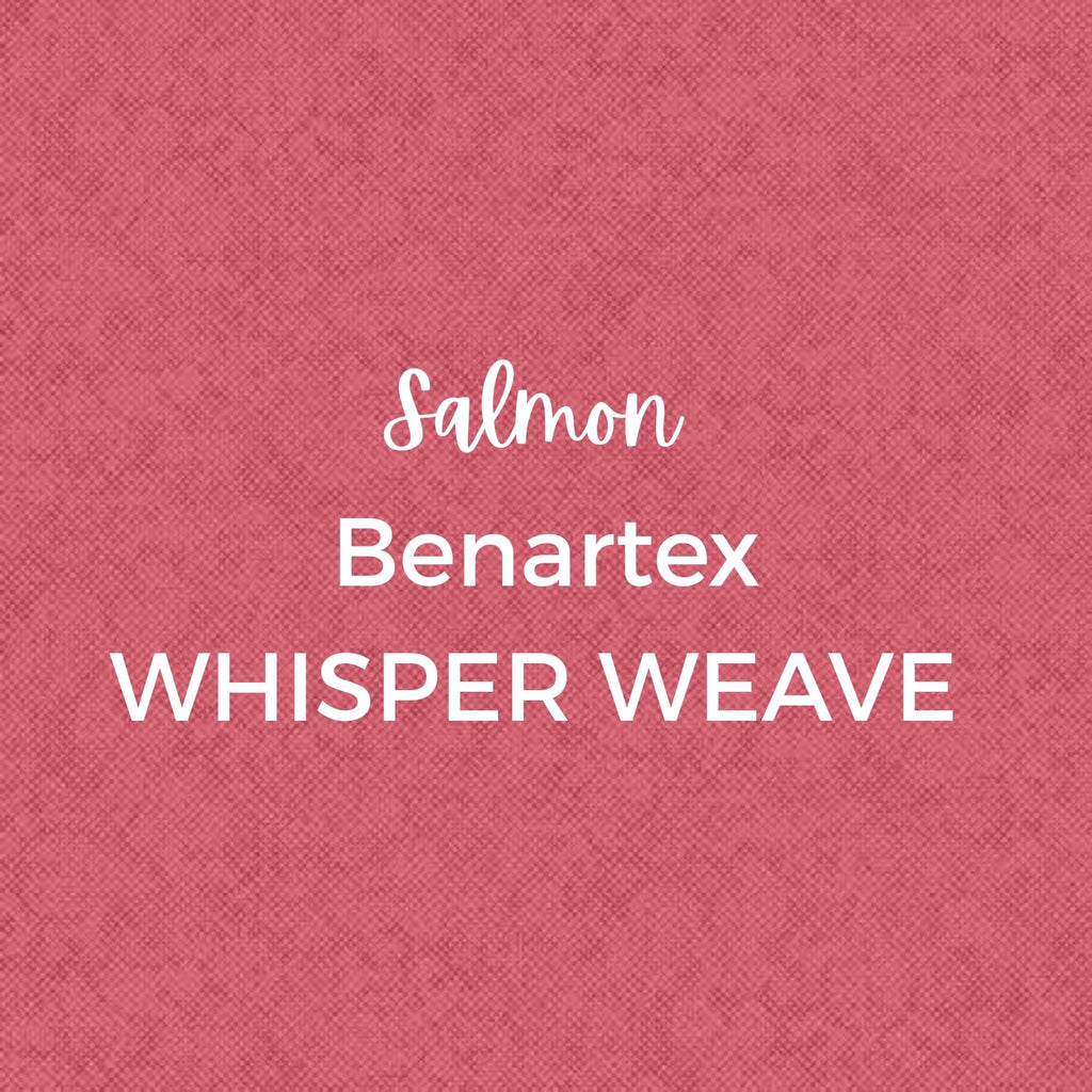 Salmon Benartex/WHISPER WEAVE Fabric Collection by Nancy Halvorsen. - Quilting Fabric by the Yard