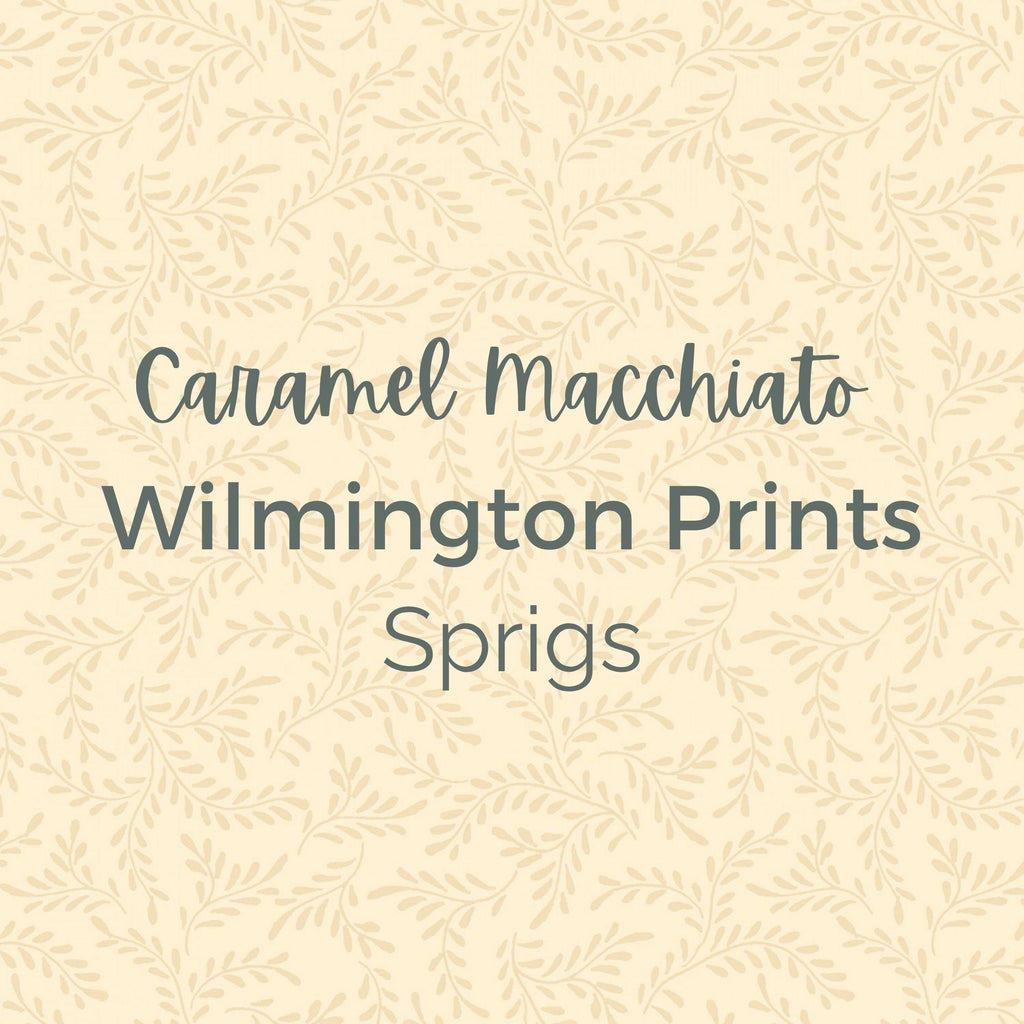 CARAMEL MACCHIATO SPRIGS/Wilmington Prints/Essential Basics - Quilting Fabric by the Yard