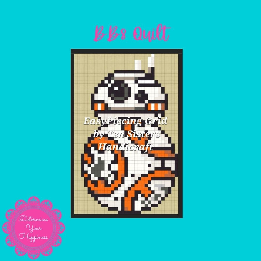 BB8 Quilt Quilt Pattern - Beginner Friendly, Easy Foundation Piecing, Includes EasyPiecing Grid