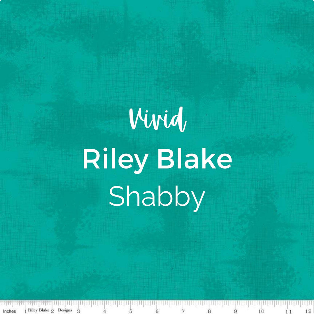 Shabby/Vivid Teal/Fabric - Riley Blake Cotton, Quilting Fabric by the Yard