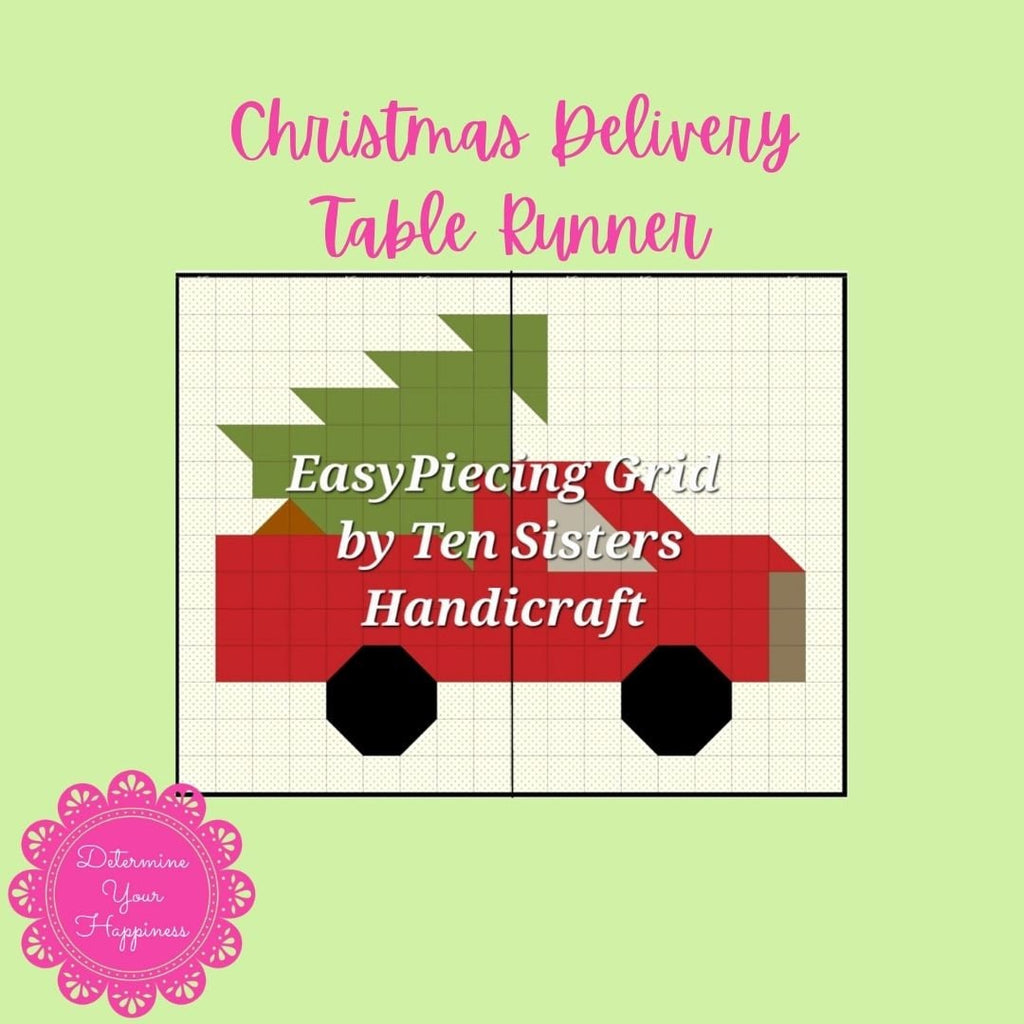 FREE Christmas Delivery 2panel Pattern w/purchase EasyPiecing Grid from Ten Sisters Handicraft Printed foundation Grid Quilting Sewing Grid
