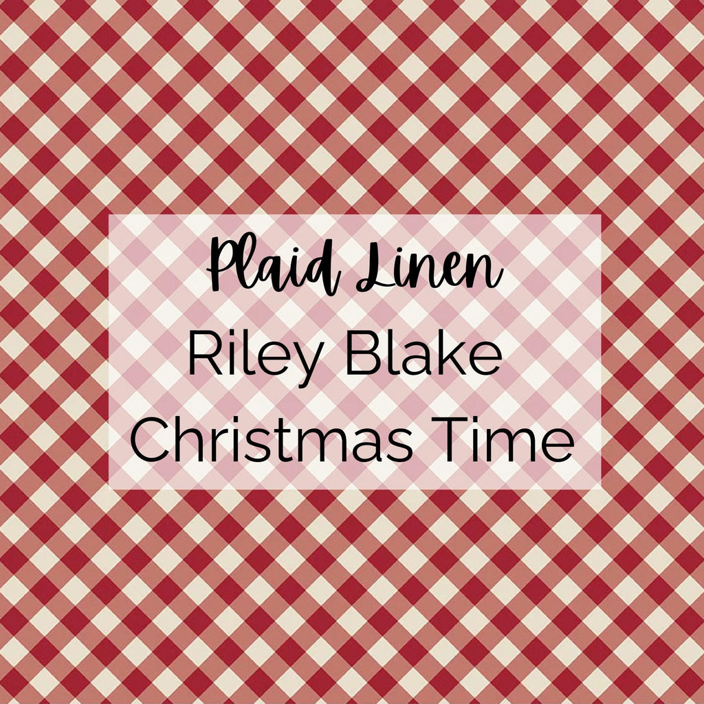 Christmas Time/Plaid Print (Red and Linen)/Riley Blake