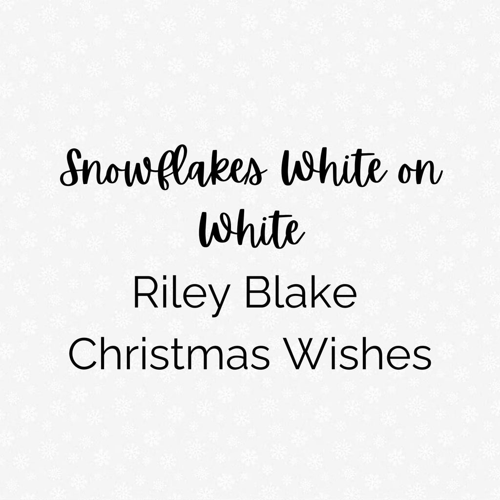 Christmas Wishes/Snowflakes (White-on-White)/Riley Blake Fabric- Cotton, Quilting Fabric by the Yard