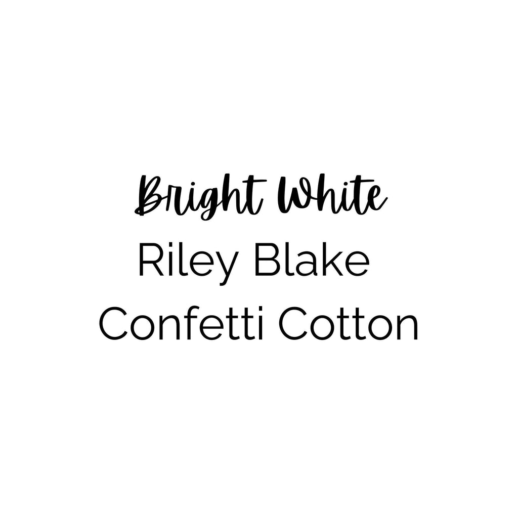 CONFETTI COTTON SOLIDS/Bright White/ Fabric - Riley Blake Cotton, Quilting Fabric by the Yard