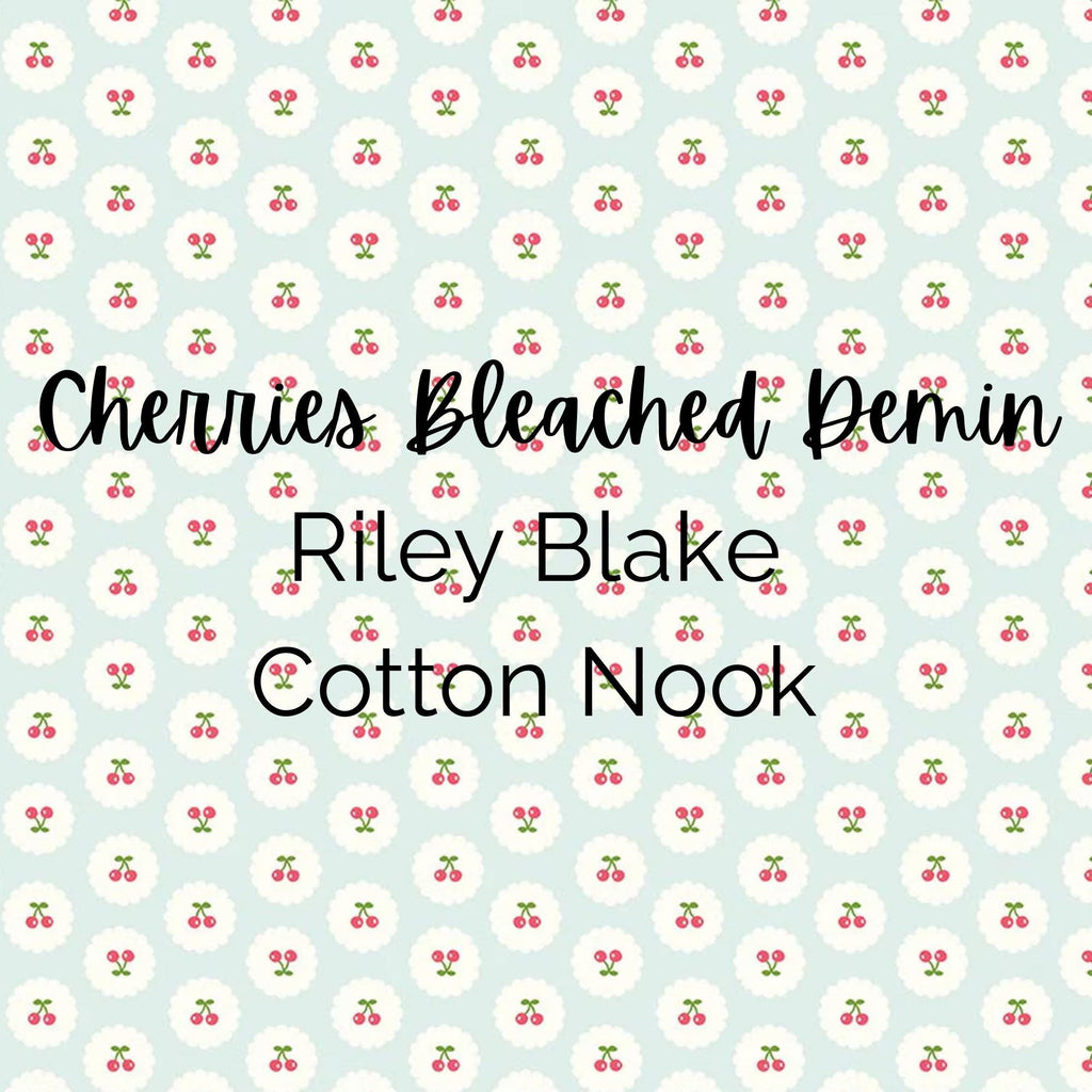 Cotton Nook/Cherries (Bleached Denim Blue)/Riley Blake