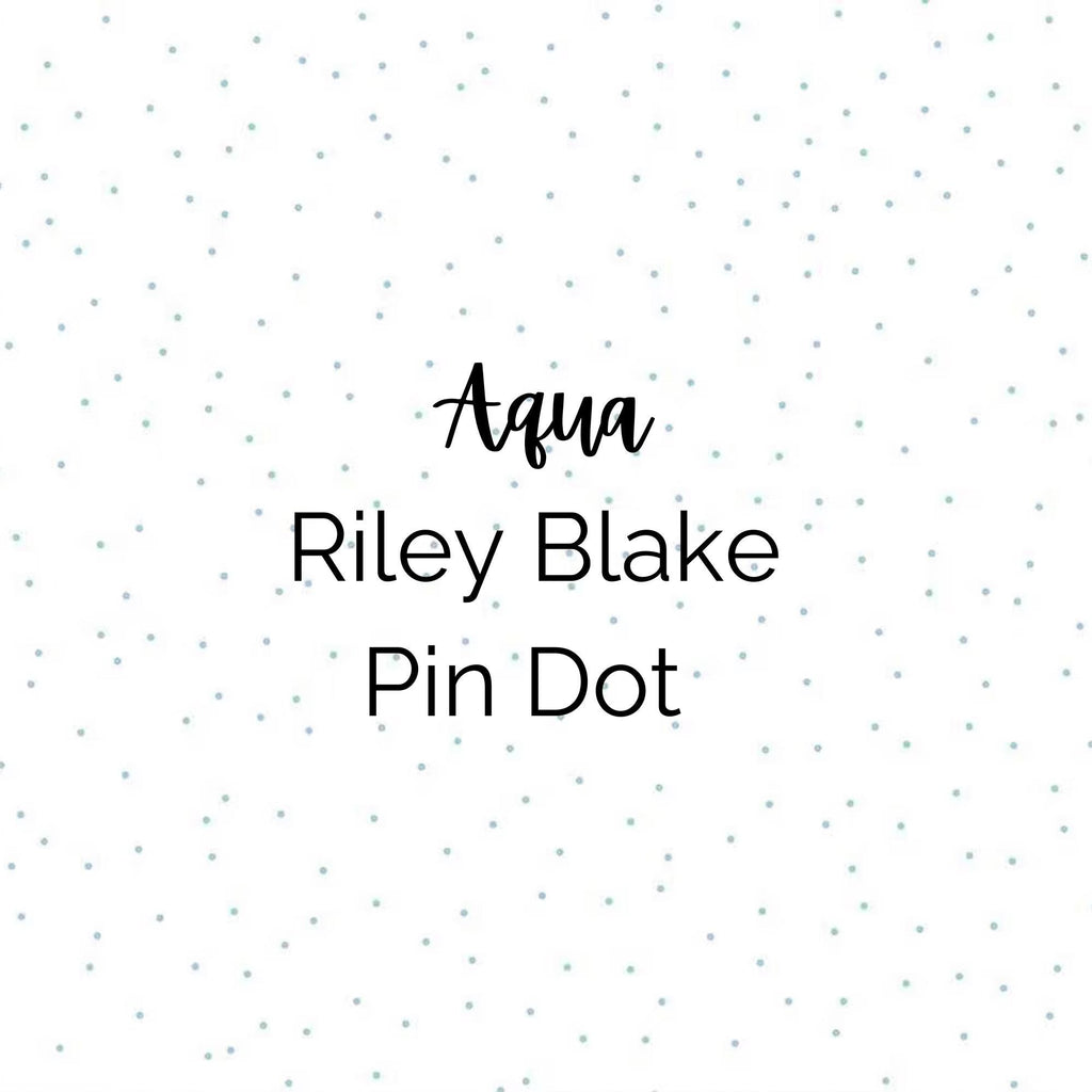 PIN DOT/Aqua Blue/ Fabric - Riley Blake Cotton, Quilting Fabric by the Yard