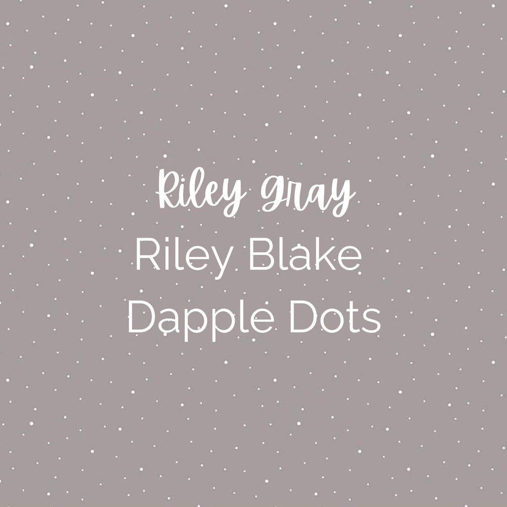 DAPPLE DOT/Riley Gray/ Fabric - Riley Blake Cotton, Quilting Fabric by the Yard