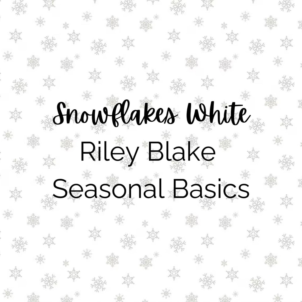 Seasonal Basics/Snowflakes (White-on-White)/Riley Blake Fabric- Cotton, Quilting Fabric by the Yard