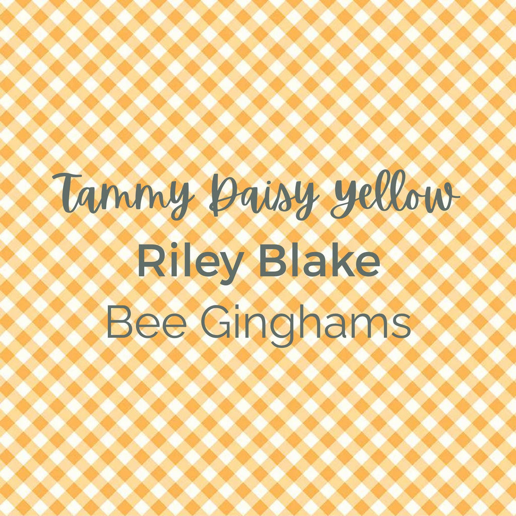 Bee Ginghams/Tammy Daisy Print (Yellow and White)/Riley Blake Fabric- Cotton, Quilting Fabric by the Yard