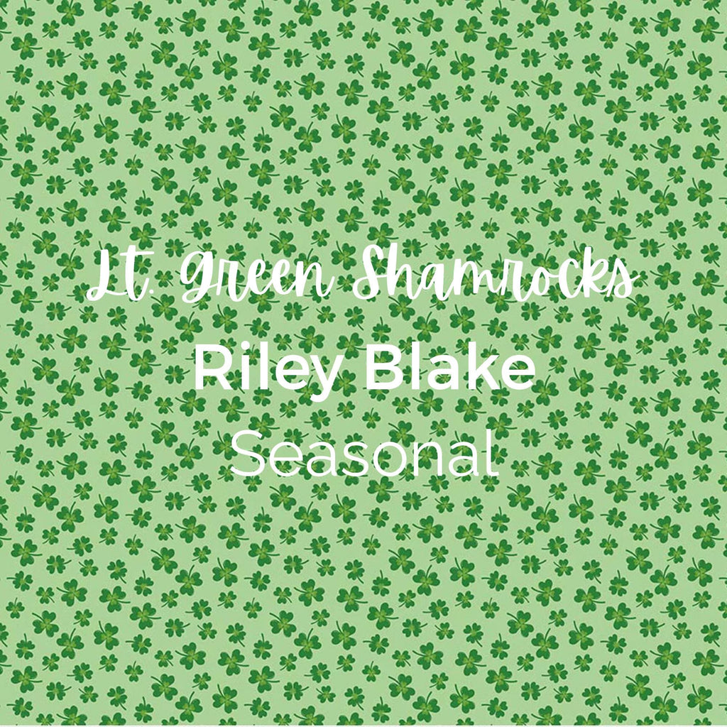 Seasonal Basics/SHAMROCKS LIGHT (GREEN)/Riley Blake Fabric- Cotton, Quilting Fabric by the Yard