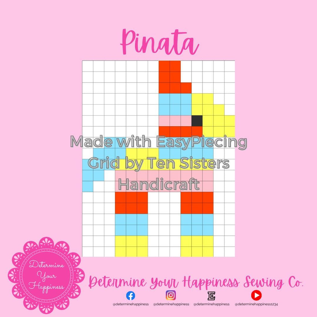 Pinata  Quilt Pattern - Beginner Friendly, Easy Foundation Piecing, Includes EasyPiecing Grid
