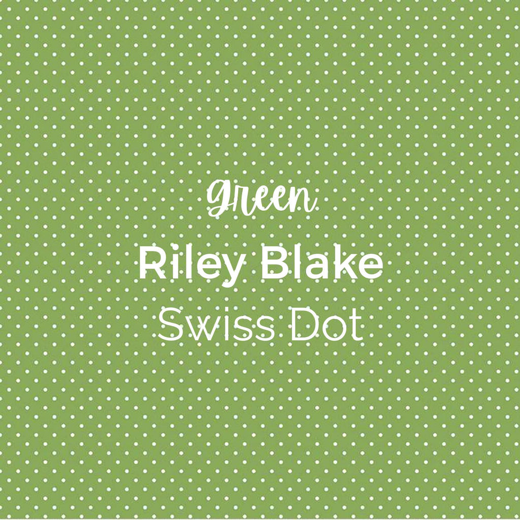 SWISS DOTS FABRIC/Green/Riley Blake Fabric- Cotton, Quilting Fabric by the Yard